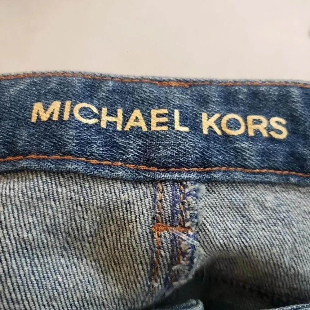 👖 Michael Kors New Gold Studded Flare Jeans